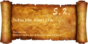 Suhajda Kamilla névjegykártya